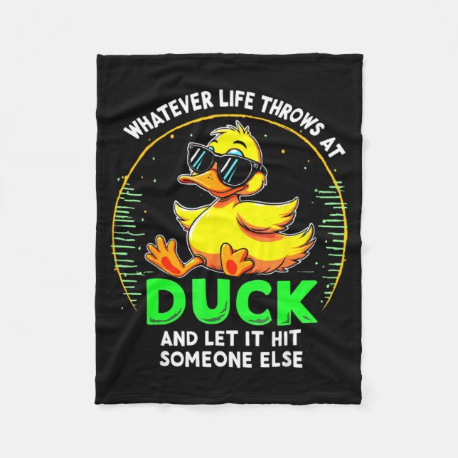 Funny Duck Graphic Tees Men Women Teens Funny Quot Fleecefilt (Framsidan)