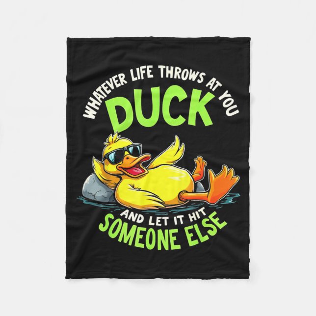 Funny Duck Graphic Tees Men Women Teens Funny Quot Fleecefilt (Framsidan)