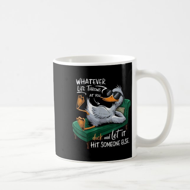 Funny Duck Graphic Tees Men Women Teens Funny Quot Kaffemugg (Höger)
