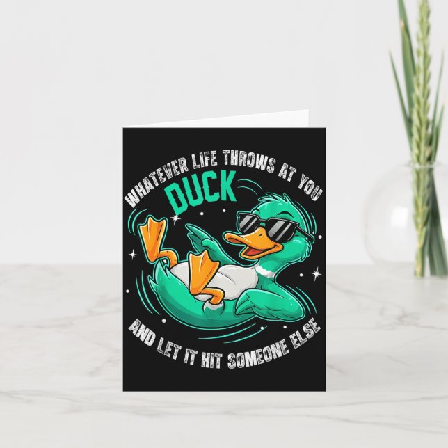 Funny Duck Graphic Tees Men Women Teens Funny Quot Kort (Framsida)