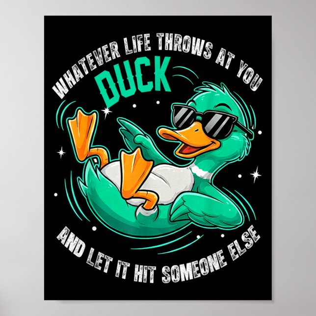 Funny Duck Graphic Tees Men Women Teens Funny Quot Poster (Framsidan)