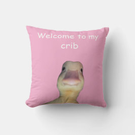 Funny Duck Meme – “Welcome to My Crib” Cute Animal Kudde
