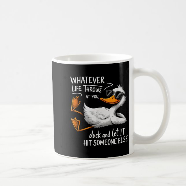 Funny Duck Shirt Funny Quote Graphic Tees For Men  Kaffemugg (Höger)