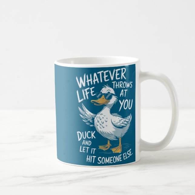 Funny Duck Shirt Funny Quote Graphic Tees For Men  Kaffemugg (Höger)