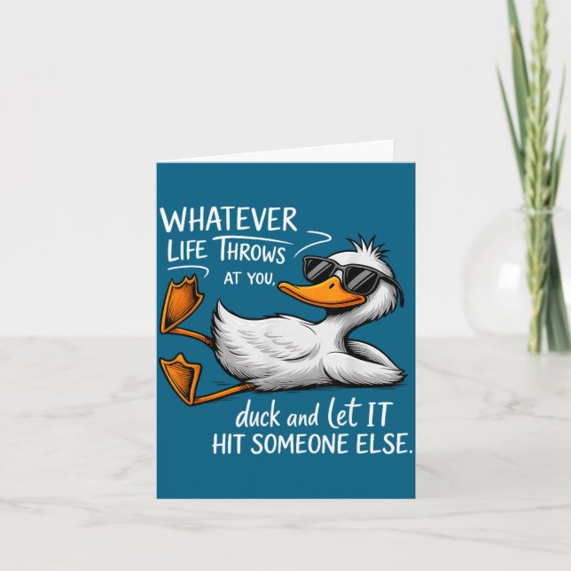 Funny Duck Shirt Funny Quote Graphic Tees For Men  Kort (Framsida)