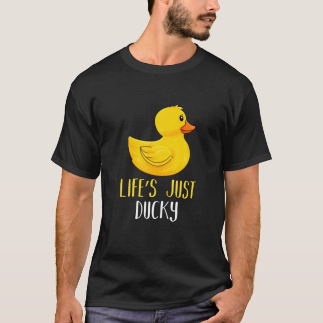 Funny Ducky Rubber Duckie Gift T Shirt (Framsida)