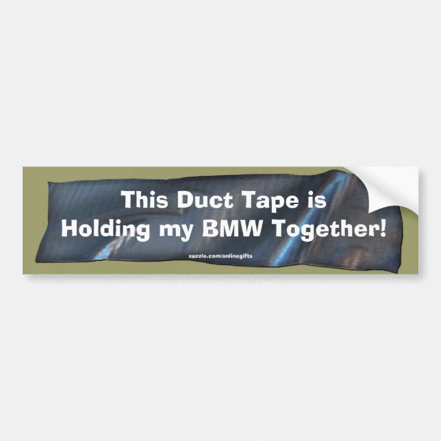 Funny Duct Tape Bumper Sticker för BMW Cars Bildekal (Framsidan)