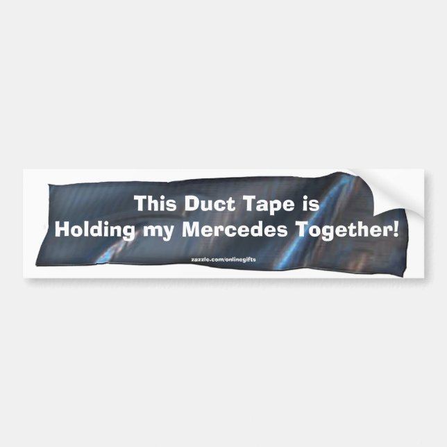 Funny Duct Tape Bumper Sticker för Mercedes Cars Bildekal (Framsidan)