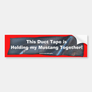 Funny Duct Tape Bumper Sticker för Mustang Cars Bildekal