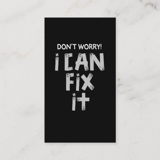 Funny Duct Tape Joke Lazy Sarcastic Make Far Visitkort (Framsida)