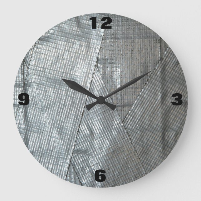 Funny Duct Taped Handyman Shop Clock Stor Klocka (Framsida)
