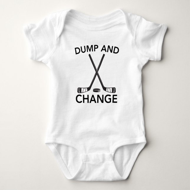 Funny Dump And Change Hockey T Shirt (Framsida)