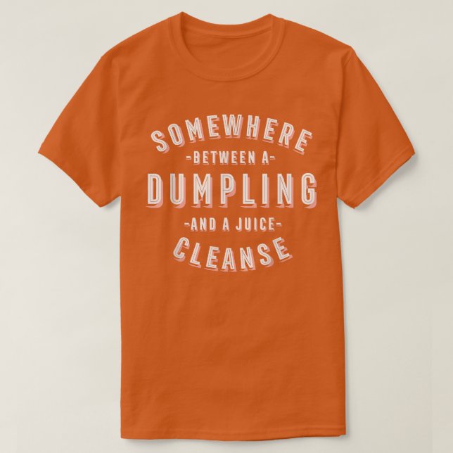 Funny Dumpling och en juice Clean Dim Sum Vegan T Shirt (Design framsida)