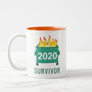 Funny Dumpster Fire 2020-personlig Två-Tonad Mugg