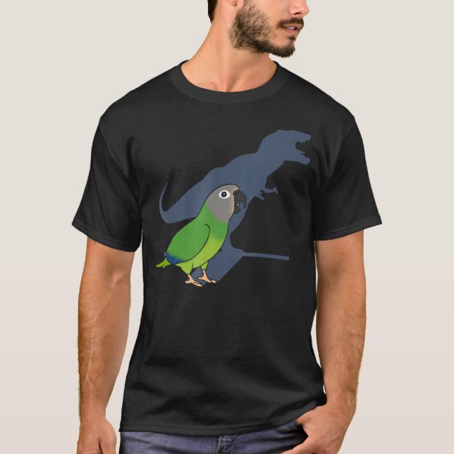 Funny Dusky med rubriken Conure T-rex, Dinosaur Pa T Shirt (Framsida)