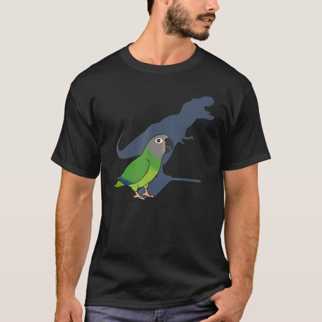 Funny Dusky med rubriken Conure T-rex, Dinosaur Pa T Shirt (Framsida)