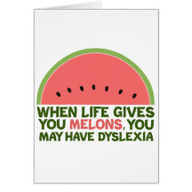 Funny Dyslexia Quote Dyslexic Humor-kort