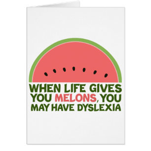 Funny Dyslexia Quote Dyslexic Humor-kort Hälsningskort