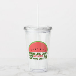 Funny Dyslexia Quote Dyslexic Humor Watermelon Take Away Mugg