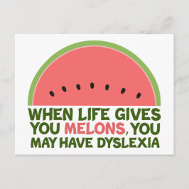 Funny Dyslexia Vykort
