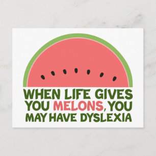 Funny Dyslexia Vykort