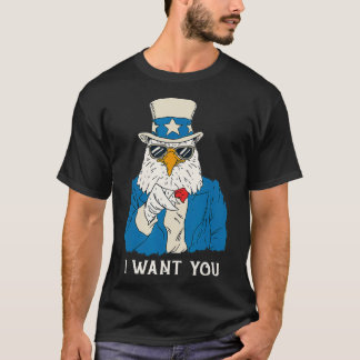 Funny Eagle American Flagga Patriotic 4 juli T Shirt
