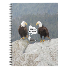 Funny Eagles och Fiskmås Anteckningsbok Med Spiral