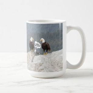 Funny Eagles och Fiskmås Classic White Mugg