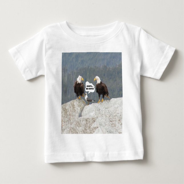 Funny Eagles och Fiskmås T Shirt (Framsida)