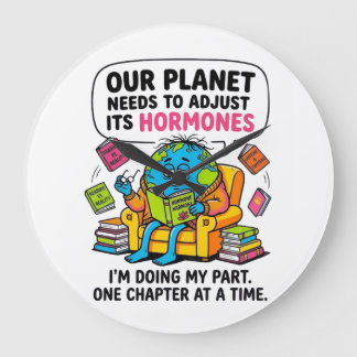 Funny Earth Reading Book - Our Planet Needs To Adj Stor Klocka