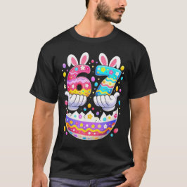 Funny Easter Eggs Six Seven 67 Bunny 67 Meme Boys  T Shirt
