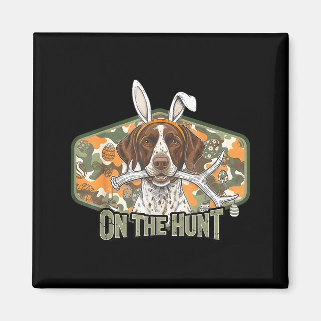 Funny easter labrador retriever on the hunt bunny magnet (Framsidan)