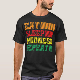 Funny Eat Sleep Madness Repeat March Madness 2023  T Shirt