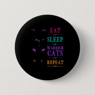 Funny Eat Sömnhammaren Cats Repeat Funny Cat Warr Knapp