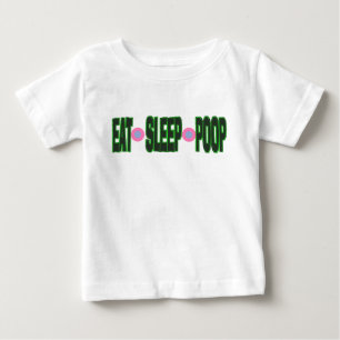 Funny Eat Sviloläge Poop Baby Onsie T Shirt