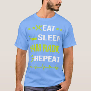 Funny Eat Sviloläge Upprepa Ham Radio Amateur Radi T Shirt