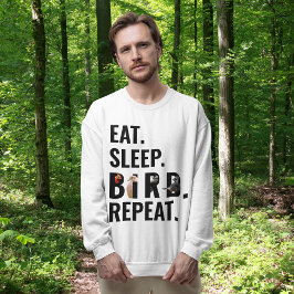 Funny Eat-viloläge Upprepa Fågelskådare Lång Ärmad Tröja