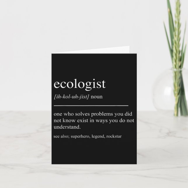Funny Ecolog Definition Ecology Environmental P Kort (Framsida)