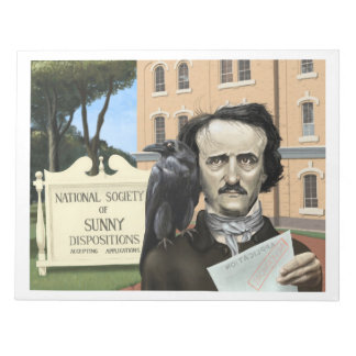 Funny Edgar Allen Poe Humor bärbar dator Anteckningsblock