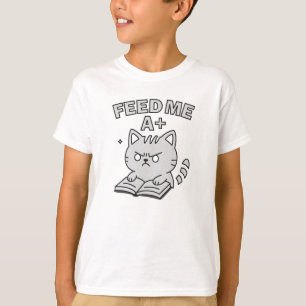 Funny Edgy Cat Bok T Shirt