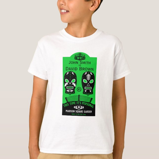 Funny Editable Wrestling Tävling T Shirt (Framsida)