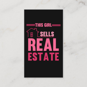 Funny Egendom Investor Girl Real Gods Agent Visitkort