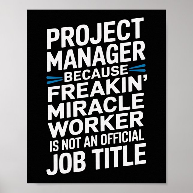 Funny Egendom Manager Wall Art Art Poster (Framsidan)