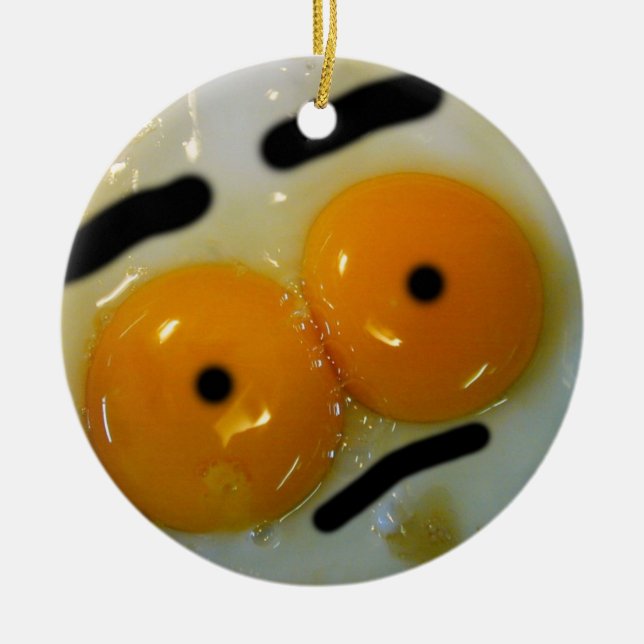 Funny Egg Öga Julgransprydnad Keramik (Framsidan)
