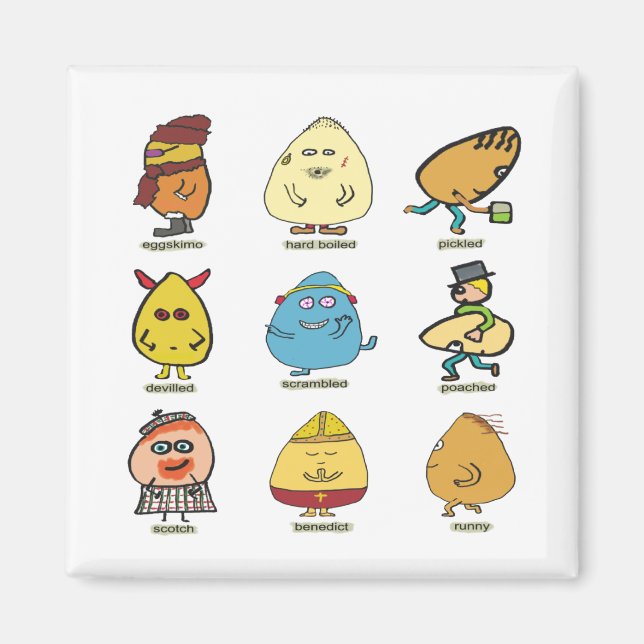 Funny Egg Puns Magnet (Framsidan)