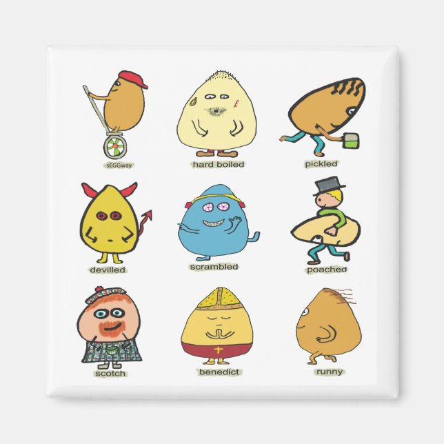 Funny Egg Puns Magnet (Framsidan)