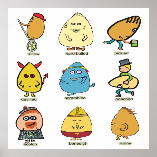 Funny Egg Puns Poster (Framsidan)