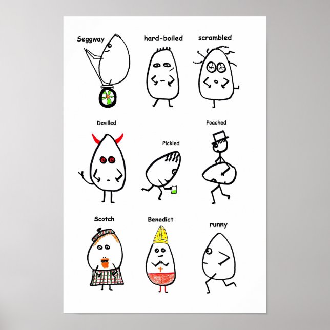 Funny Egg Puns Poster (Framsidan)