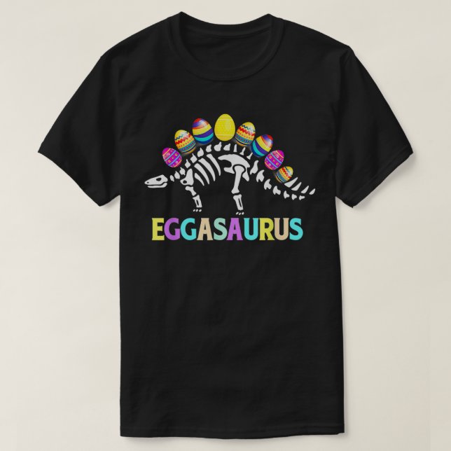 Funny Eggasaurus Stegosaurus Egg Dino TRe Skeleton T Shirt (Design framsida)
