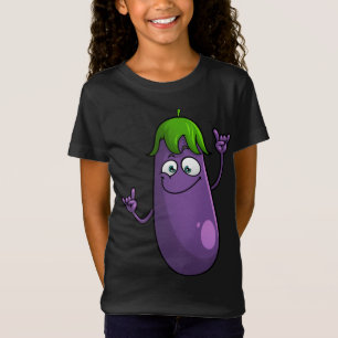 Funny Eggplant-design För manar Women Fruit Vegeta T Shirt